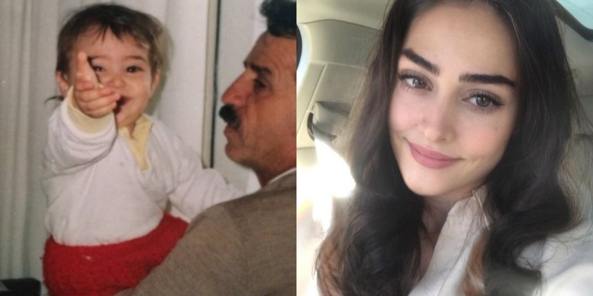 Esra Bilgiç childhood pictures