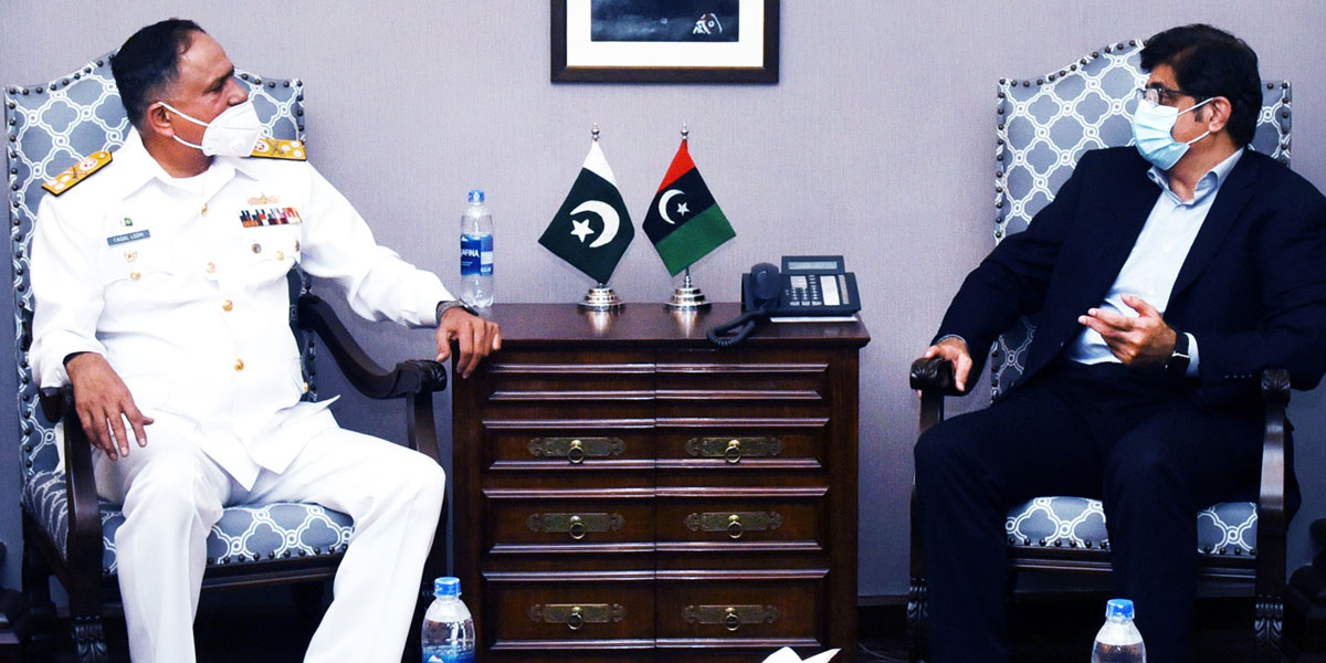 New Commander of Pakistan Navy Calls On Sindh CM