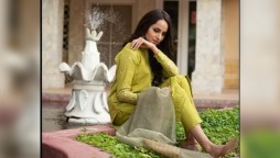 Nimra Khan Steals The Limelight In Olive Green Ethnic Dress
