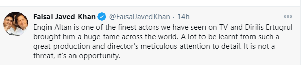 Faisal Javed’s Favorite Actor