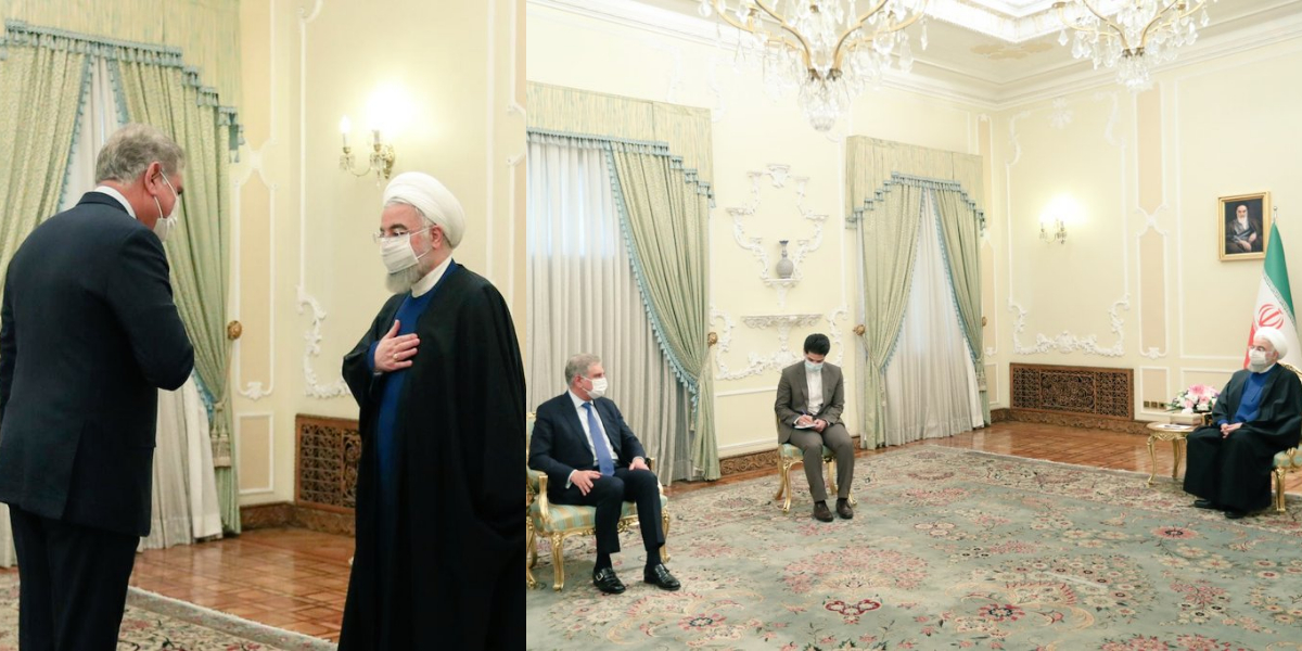 FM Qureshi meets Hassan Rouhani