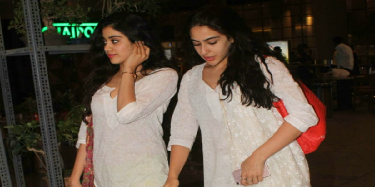 Who is looking more astonishing Sara Ali Khan Or Jhanvi Kapoo?r in White Saree,
