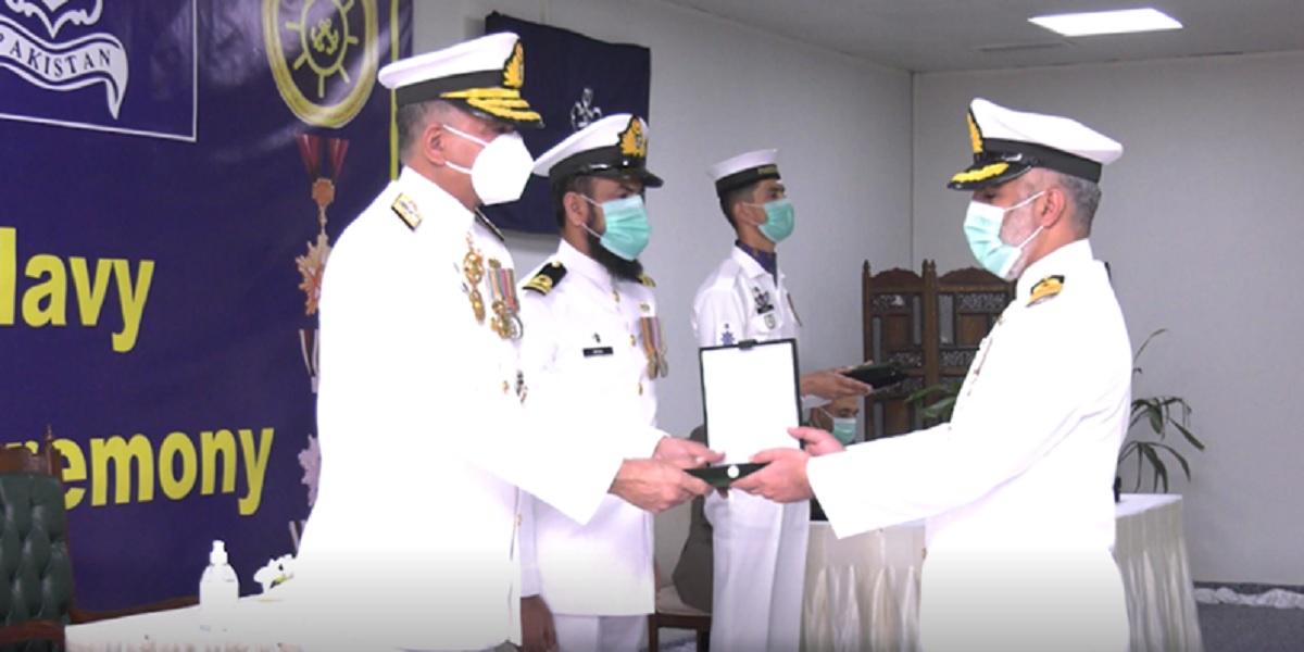 Pakistan Navy personnel conferred with Military awards