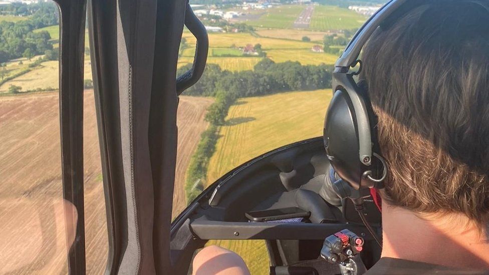 Alison Webb's children and their friends got a free ride in Tom Cruise's helicopter