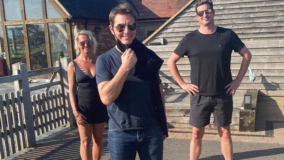 Tom Cruise's helicopter landed in Alison Webb's garden