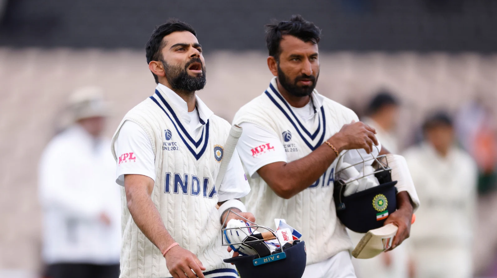 Virat Kohli, Cheteshwar Pujara, Ajinkya Rahane, India