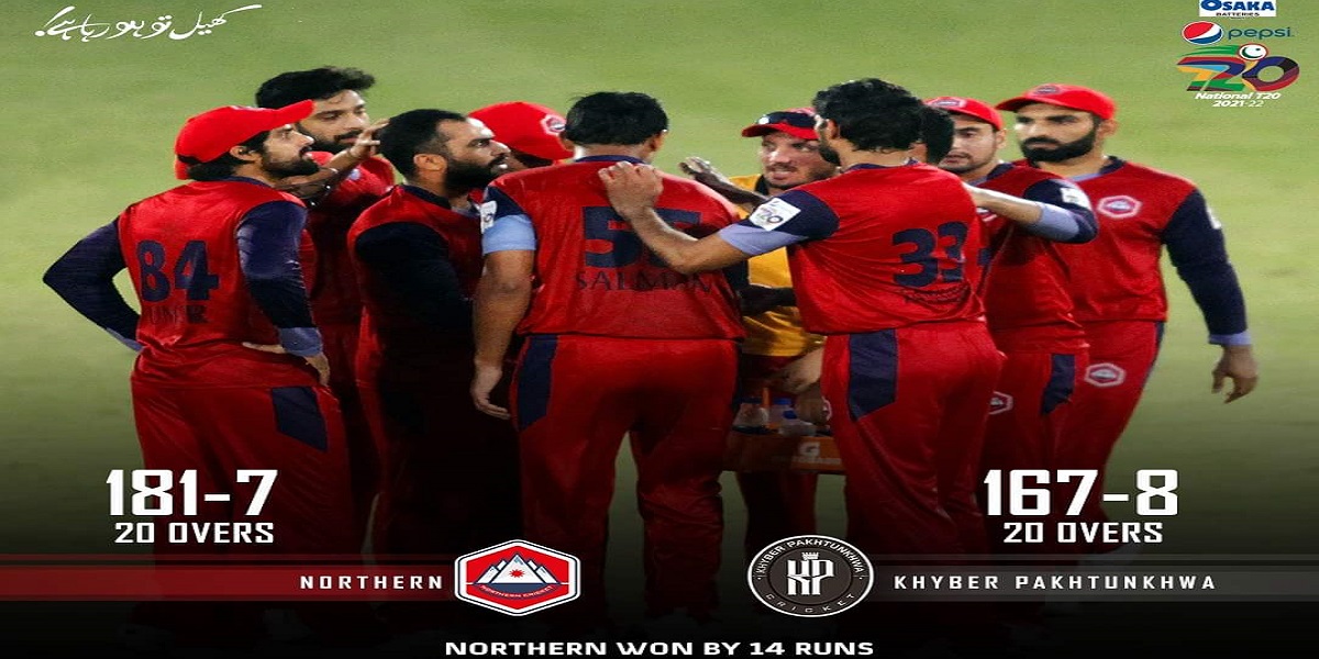 National T20 Cup: Northern beats Khyber Pakhtunkhwa by 14 runs