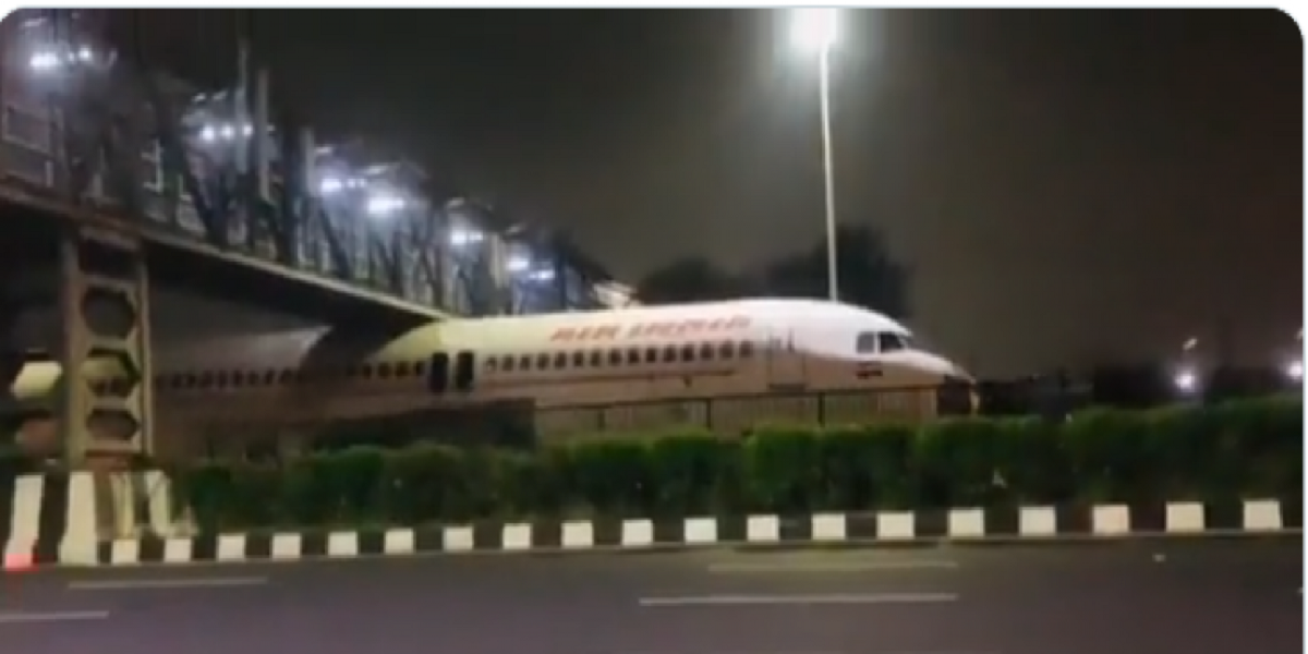 Viral: Air India aircraft stuck underfoot over bridge near Delhi airport