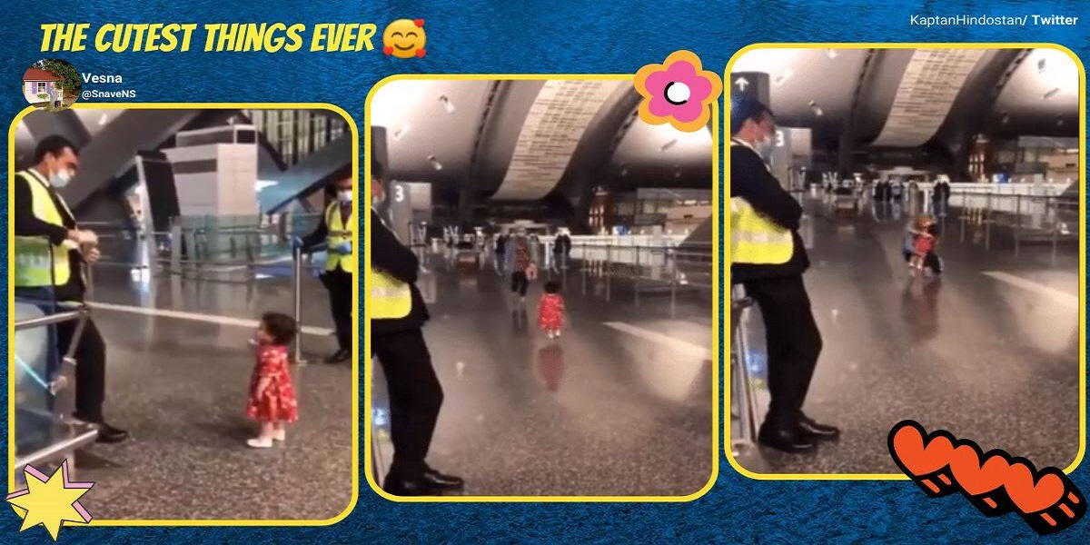 Toddler’s polite gesture while saying goodbye has made netizens go ‘aww’