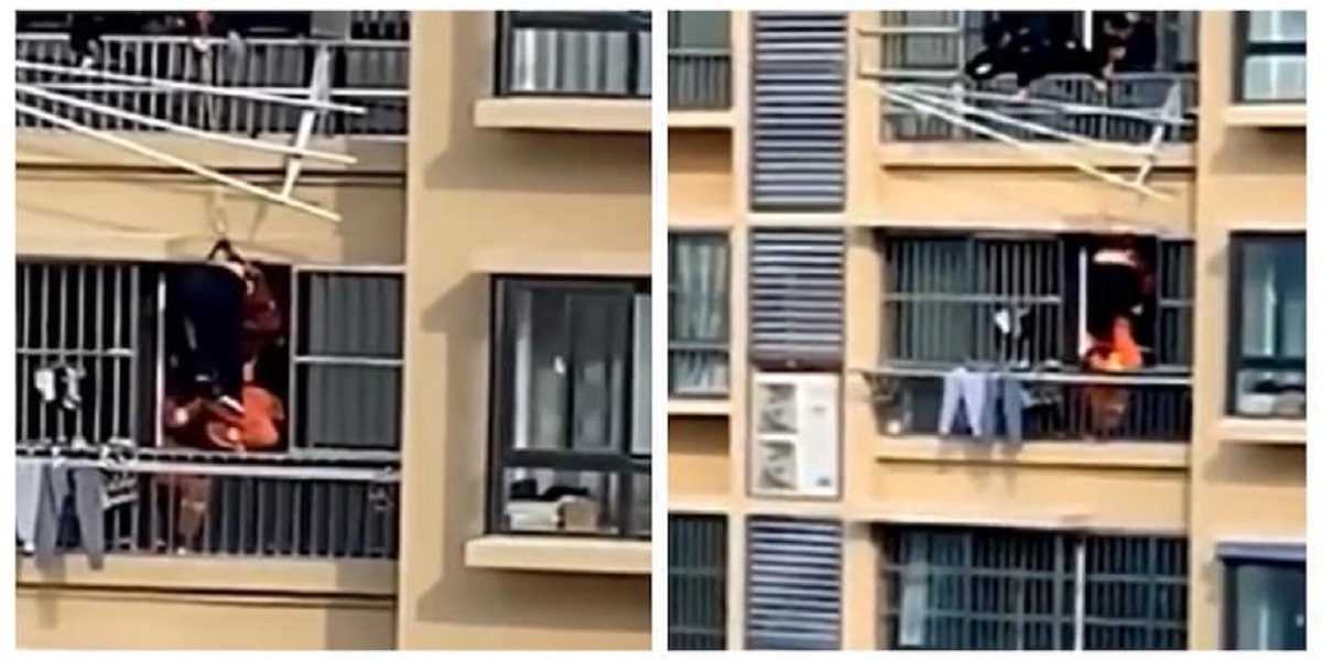 Video goes viral of an elderly woman, falls from the 19th floor