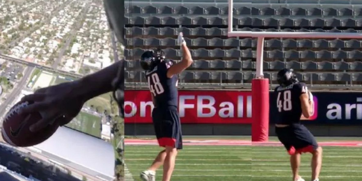 US duo catches football thrown 620 feet wins Guinness World Record